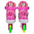 乐士/ENPEX溜冰鞋儿童全套装 儿童轮滑鞋 可调伸缩滑冰鞋男女直排轮 全闪光PU轮172(粉色 S码（31-34）)第2张高清大图