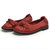 AICCO  舒适女鞋平底妈妈鞋头层牛皮单鞋透气时尚单鞋女鞋子703(红色 36)第3张高清大图