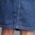 女士牛仔半身裙 纽扣半身女式短裙 夏季纯色牛仔裙(蓝色 M)第2张高清大图