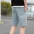 2021夏季简洁坠感五分裤休闲运动宽松沙滩裤男士大裤衩薄款(黑色 4XL)第2张高清大图