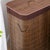 家逸 竹编收纳筐可折叠脏衣篓带盖储物箱 透气脏衣篮收纳箱(咖啡色长方形)第5张高清大图