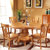 乔林曼兰 餐桌  现代中式旋转餐桌椅组合套装(1.3m海棠色 一桌6椅)第2张高清大图