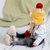 milky friends冬季宝宝星星针织毛线帽儿童保暖婴儿套头帽围巾(黄色套装 均码（44-52cm）)第3张高清大图