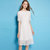 法式蕾丝白色连衣裙女收腰显瘦2021春夏新款赫本风一字领气质(白色 XXL)第2张高清大图