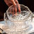 日式玻璃碗透明水果盘家用创意金边沙拉碗网红少女心甜品餐具套装(透明水果盘 金边中号（送两个叉子）)第4张高清大图
