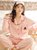 睡衣女春秋纯棉2021年新款双层纱布长袖套装公主风韩版甜美家居服(L 粉色)第5张高清大图