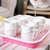 茶花茶具托盘长方形塑料茶盘餐盘水果盘双层沥水盘客厅创意镂空盘(颜色随机)第3张高清大图