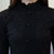 VEGININA 韩版修身长袖加厚蕾丝衫高领套头上衣 D6220(黑色 3XL)第4张高清大图