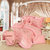爱之小径家纺结婚床上用品粉色四件套婚庆4六八十件套粉色韩版蕾丝套件 (爱情海 220*240四件套)第3张高清大图