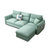 美天乐 布艺沙发组合北欧乳胶沙发现代简约客厅整装中小户型家具沙发套装(深蓝色 四人位（乳胶款）)第5张高清大图