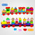 儿童EVA非木制积木火车宝宝益智早拼装幼儿园玩具DIY动手拼装车第2张高清大图