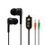 合立（V18） 低音笔记本手机耳塞带麦 台式电脑耳机耳麦 双接头2米线(黑色)第2张高清大图