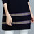 VEGININA 圆领中长款宽松显瘦连衣裙 9881(黑色 XL)第5张高清大图