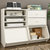 爱丽思IRIS 带盖环保木质收纳柜组合柜简易书柜置物柜STB(STB-400H白色)第3张高清大图
