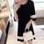 Mistletoe女装新款纯色喇叭袖韩版显瘦中袖圆领连衣裙(黑色 XXL)第3张高清大图