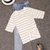 素芬 2017夏新款条纹T恤女短袖宽松韩版学生百搭圆领大码上衣棉(白色 XL)第4张高清大图