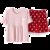 南极人睡衣女夏季纯棉薄款短袖短裤宽松卡通印花可爱家居服套装女(欢乐红色套装2288 L)第5张高清大图