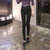 Mistletoe2017春秋新款韩版外穿打底裤女高腰紧身弹力铅笔裤潮(黑色 XL)第5张高清大图