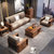 恒兴达 金丝胡桃木实木沙发组合现代新中式客厅家具套装经济型布艺沙发1+2+3人位组合(胡桃色 单人位)第2张高清大图