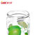 紫丁香加厚玻璃罐储物罐玻璃瓶大码透明无铅带盖厨房家用杂粮罐密封罐(丁香储物罐红+绿/1200ML)第3张高清大图