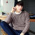 韩版男装2016秋季新款打底针织衫 纯色男式毛衣套头毛衣男(咖啡色 XXL)第3张高清大图