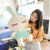 情侣love爱心兔子美人兔毛绒玩具公仔玩偶生日礼物(绿色 高48cm)第5张高清大图