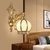 欧菲玛丽 欧式壁灯大气奢华卧室床头客厅全铜LED灯具(暖光光源 双头)第2张高清大图