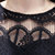 性感蕾丝2016年夏季短袖中裙镂空休闲连衣裙 AYFS609-1(黑色 L)第4张高清大图