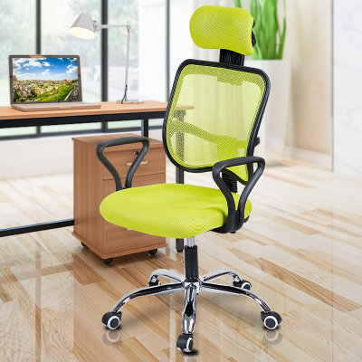 物植 电脑椅家用办公椅弓形 ZT-52(草绿色带枕头白框)
