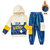 木木屋童装男女童秋冬装套装2021新款儿童加绒长袖卫衣两件套洋气(140码 深蓝色（加绒）)第4张高清大图