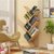 PADEN 学生用家用书架简易办公室树形架置物架书房卧室落地大书架桌上小书架板材多层黑色靠墙立体垂直(白色 40*20*105)第5张高清大图