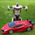 超大感应变形遥控汽车金刚机器人充电动无线遥控车儿童玩具车男孩(蓝色 一个机身一块电池)第4张高清大图