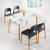 TIMI天米 现代简约餐桌椅组合 伊姆斯才子椅 可叠加椅子 北欧餐桌椅组合 家用饭桌 简约餐厅家具(白色 1.2米餐桌+4把黑色椅子)第3张高清大图