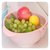 K厨房三合一蔬果篮 翻盖沥水洗米盆 加高洗菜瓜果盘 洗菜篮(粉色)第3张高清大图