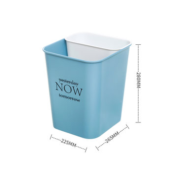 家用无盖壁挂式垃圾桶子母分类桶(蓝色卫生桶+白色壁挂桶)