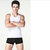 谢嘉儿3件男士背心男紧身纯棉质修身型健身运动跨栏打底弹力青年汗背心夏季(黑色+黑色+白色 L)第3张高清大图