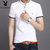 夏季男士短袖t恤 韩版修身半袖T恤男 青年男装上衣POLO衫  PB-8809(PB-8809白色 175)第2张高清大图
