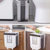 【折叠垃圾桶】分类垃圾桶厨房车内卫生间省空间两用壁挂式可折叠垃圾桶(白色 1个装)第5张高清大图