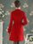 素芬  冬装新款大衣红色双排扣配腰带羊毛呢大衣女装风衣(红色 XL)第5张高清大图