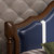 皮耐迪 床 实木床 美式乡村 卧室家具 双人床(胡桃色蓝靠 床+床头柜*2)第3张高清大图