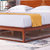 A家 实木床 卧室家具复古新中式实木单人储物高箱床双人床婚床框架床新中式(B款1.8米框架床 单床)第4张高清大图