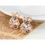 品尚（pins）GJS004404E可爱熊金色闪亮水晶电镀三层18K玫瑰金耳饰第3张高清大图