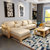 全实木沙发组合 白蜡木真皮转角沙发 北欧现代简约客厅家具(全实木沙发 独立单人位（布艺款）)第3张高清大图
