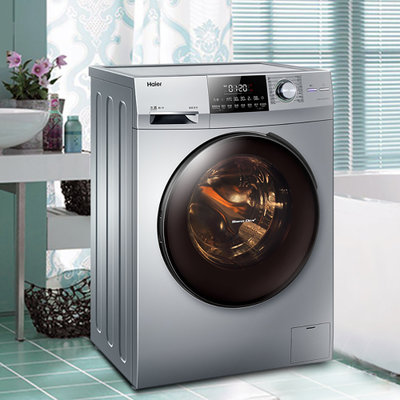 海尔(Haier) EG9014HBDX59SU1 9公斤 滚筒洗衣机 洗干一体 水晶银