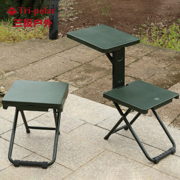多功能写字椅士兵折叠椅户外折叠凳马扎便携式单兵学习椅TP4003(黑色)