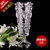 BOHEMIA捷克波西米亚水晶玻璃花瓶描金台面居家装饰花瓶(捷克原装法兰花金色花瓶（35CM）)第5张高清大图