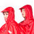 韩国纯色加长时尚电动车雨衣 加大加厚摩托车骑行雨衣双人雨披男女通用雨衣  均码(双人款紫色)(均码)第2张高清大图