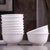 景德镇骨瓷面碗6英寸大碗 陶瓷饭碗汤碗4件套装 纯白(四件套)第5张高清大图