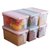 冰箱冷冻收纳盒装肉收纳盒 家用冷冻室里盒子放蔬菜的保鲜盒密封(小号粉色3.5L【四个装无味】 默认版本)第9张高清大图
