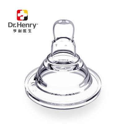 Dr.Henry 宽口径硅胶奶嘴 仿真母乳实感奶嘴 防胀气宝宝奶嘴(十字奶嘴)